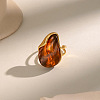 304 Stainless Steel Resin Cuff Open Ring for Women OM2986-3-2