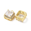 Brass Micro Pave Cubic Zirconia Charms KK-F872-18G-2