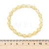 Natural Golden Silk Jade & Brass Beads Stretch Bracelets for Women BJEW-JB14040-4