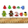 Christmas Theme Handmade Lampwork with Transparent Glass Bead Set DIY-FS0006-97-5