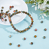 1 Strand Dyed Natural Imperial Jasper Round Beads Strands G-PA0002-57A-4