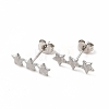 304 Stainless Steel Star Stud Earrings for Women EJEW-C004-03P-1