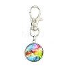 Galaxy Theme Luminous Glass Ball Pendant Decorations HJEW-JM02798-01-2