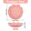 2Pcs Bowknot Porcelain Jewelry Storage Display Trays for Rings AJEW-GL0003-48A-2