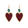 Alloy & Synthetic Turquoise Dangle Earrings WGDD144-02-1