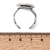 Spiral 304 Stainless Steel Cuff Ring Components STAS-P454-02E-P-3