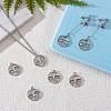 5Pcs Brass Micro Pave Clear Cubic Zirconia Pendants ZIRC-SZ0003-33B-5