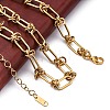 304 Stainless Steel Oval Knot Link Chain Necklaces for Women Men NJEW-P321-02G-2