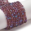 Electroplate Transparent Glass Beads Strands EGLA-A035-T3mm-L13-1