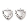 Tarnish Resistant 316 Stainless Steel Locket Pendants STAS-Z010-02-1