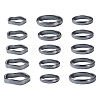 15Pcs 15 Styles Synthetic Hematite Plain Band Finger Rings RJEW-BY0001-01-20