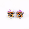 Autumn Theme Alloy Enamel European Beads MPDL-N040-005-RS-2