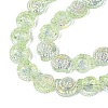 Electroplate Transparent Glass Beads Strands EGLA-Q136-02A-08-3