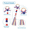 4Pcs 2 Style Independence Day Theme Hemp Rope Tassels Pendant Decorations HJEW-CF0001-19-10