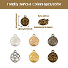 36Pcs 6 Colors Alloy Charms FIND-CW0001-19-3