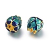 Golden Plated Alloy European Beads LS-MPDL-L029-Q02-G-2