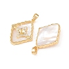 Brass Micro Pave Clear Cubic Zirconia Pendant Bails KK-H524-18G-2