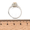 Brass Micro Pave Cubic Zirconia Finger Rings CU-CBA260E-08P-5