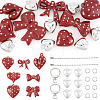 DIY Heart Bowknot Keychain Making Kits DIY-TA0015-61-1