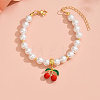 Brass Enamel Charm Bracelets GU0382-1-1