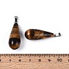 Natural Tiger Eye Pendants G-N360-08P-06-3