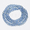 Electroplate Transparent Glass Beads Strands EGLA-A034-T3mm-H15-2