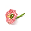 Glass Seed Beaded Flower Pendants PALLOY-MZ01171-03-4