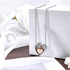 1Pc 304 Stainless Steel Heart Pendant Urn Ashes Necklaces NJEW-CN0001-19RGP-3