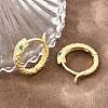 Brass Micro Pave Cubic Zirconia Hoop Earrings KK-CBAD104-04G-B-3