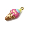 304 Stainless Steel Enamel Pendants STAS-I355-12G-05-2