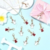 10Pcs Alloy Enamel Pendant Decorations HJEW-YW00277-01-4