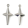 304 Stainless Steel Pendants. Star Charm STAS-A190-04P-1
