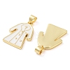 Rack Plating Brass Enamel Pendants KK-Z063-36G-2