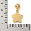 Ion Plating(IP) 304 Stainless Steel Pave Crystal Rhinestone European Dangle Charms STAS-U005-45G-02-3