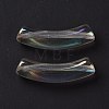 UV Plating Transparent Rainbow Iridescent Acrylic Beads X-OACR-A016-01M-2