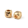 Brass Clear Cubic Zirconia Beads KK-D106-10G-2