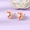 Brass Enamel Stud Earrings KK-CBA8324-27G-3