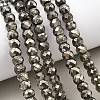 Natural Gold Pyrite/Golden Pyrite Beads Strands G-L051-8x5mm-02-1
