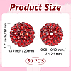 50Pcs Resin Rhinestone Beads RESI-PA0001-45D-2