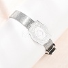 304 Stainless Steel Watch Band Chain Bracelets for Women Men BJEW-P386-09P-C-1