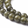Natural Green Jade Dyed Round Beads Strands JBS053-12MM-41-3