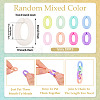 300Pcs Opaque Acrylic Linking Rings MACR-TA0002-83-4