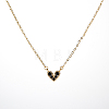 Golden Brass Heart Pendant Necklace for Women LS-WZ0134-1-1-1