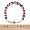 Platinum Tone Brass Micro Pave Cubic Zirconia Tennis Bracelets BJEW-B160-03P-07-6