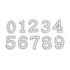 10Pcs ABS Plastic Imitation Pearl & Rhinestone & Cloth Number Cloth Patches PATC-T001-02M-1