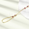 Brass Micro Pave Cubic Zirconia Mittens Bracelets BJEW-C156-01G-02-2