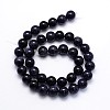 Synthetic Blue Goldstone Round Beads Strands X-G-O047-11-4mm-3