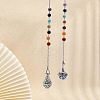 4Pcs 4 Style Chakra Mixed Stone Dowsing Pendulum Pendant Decorations FIND-CA0006-50-4