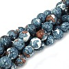 Synthetic Ocean White Jade Round Bead Strands X-G-M165-8mm-15-1