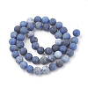 Natural Dumortierite Quartz Beads Strands G-T106-061-3